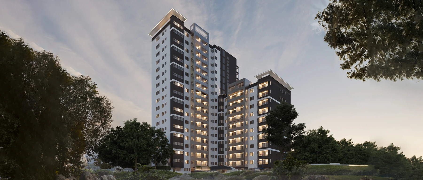 RP Residence wide image showing the development